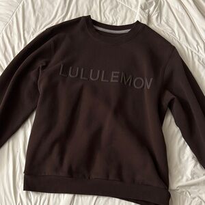 lululemon espresso brown graphic crew neck sweatshirt